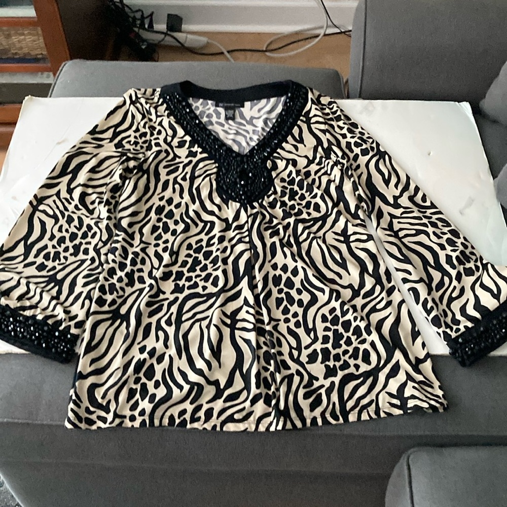 Inc long sleeve tunic top. Size large.